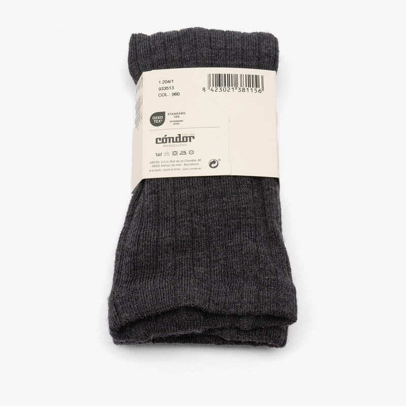 bisgaard x Cóndor extrafine merino wool rib tights marengo