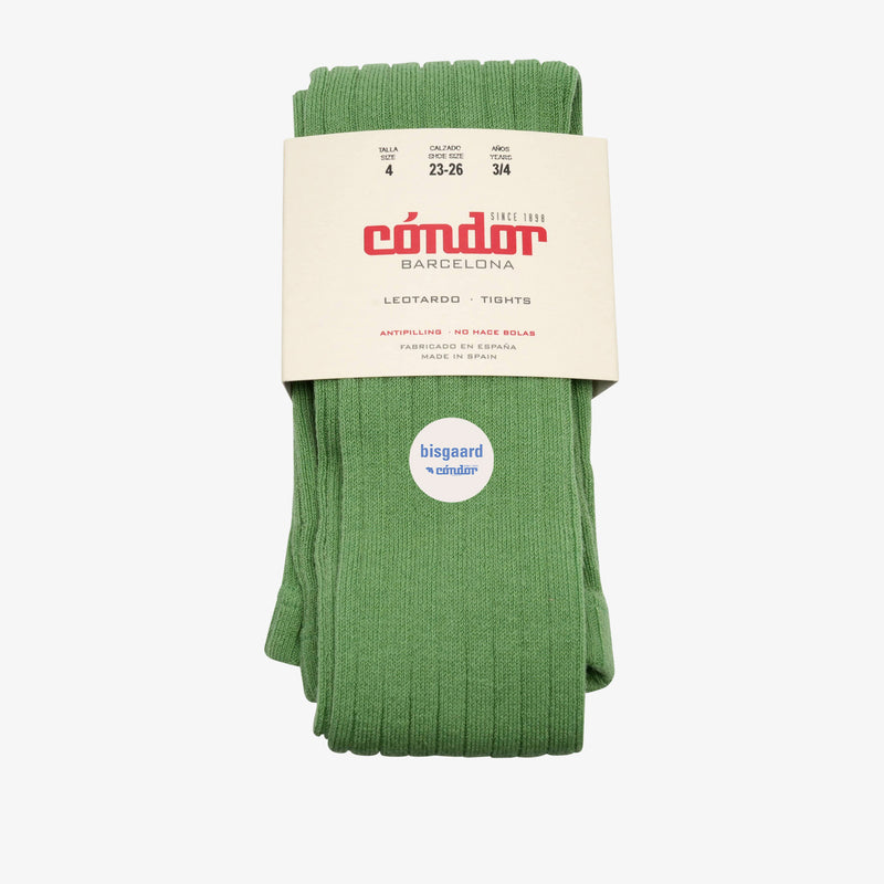 bisgaard x Cóndor cotton rib tights pear